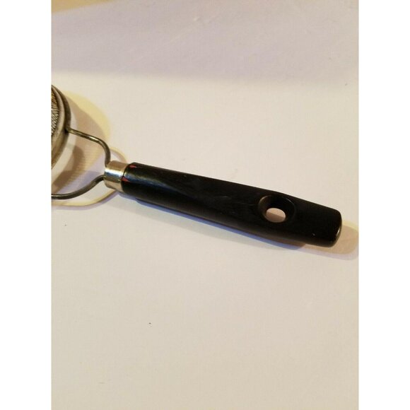 Vintage 12 3/4" Wood Handle Hand Held Sieve Strainer Screen Sifter 5" Basket - Picture 2 of 6